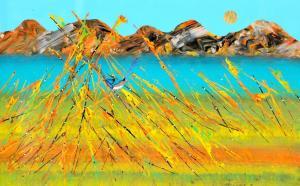 COAD PETER 1947,Coorong Twilight - Blue Wren,1998,Elder Fine Art AU 2022-10-16