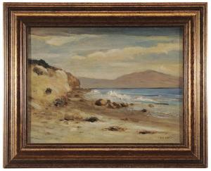 COAST Oscar Regan 1851-1931,Coastal Scene,Brunk Auctions US 2014-03-15
