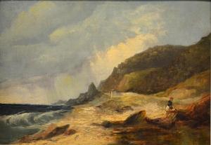 COASTAL L Foster,View with figure with red headscarf,Andrew Smith and Son GB 2014-10-22