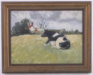 COATE Peter 1926-2016,resting cow,1982,Burstow and Hewett GB 2017-05-03
