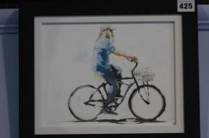 COATES George James 1869-1930,Hippy on a bike,Boldon GB 2016-03-16