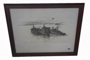 COBB David 1921-2014,Handover in San Carlos Water,Bellmans Fine Art Auctioneers GB 2016-12-06