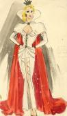 COBB Ronald 1907-1977,costume design of a Murray's Cabaret Club showgirl,1950,Bonhams GB 2021-02-23