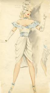 COBB Ronald 1907-1977,costume design of a Murray's Cabaret Club showgirl,1950,Bonhams GB 2021-02-23
