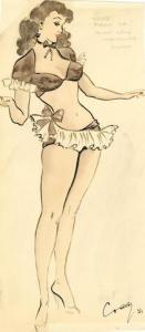 COBB Ronald 1907-1977,costume design of a Murray's Cabaret club showgirl,1951,Bonhams GB 2021-02-23