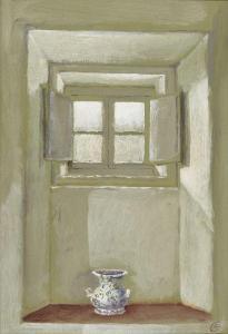 COBBE Alec 1945,A pot in a window at Centinale, Tuscany,Rosebery's GB 2021-01-27