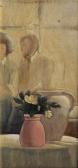 COBBE Alec 1945,Flowers in a pink vase at Clandeboye,1995,Rosebery's GB 2017-06-28