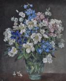 COBBETT HILARY 1885-1947,still life flower study,Burstow and Hewett GB 2011-09-21