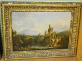 COBELL 1800-1800,A View of a Castle in Wales with Figures on a Bank,Tennant's GB 2016-03-05