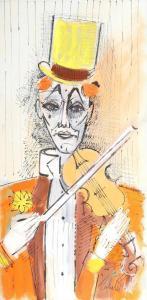 COBELLE Charles 1902-1994,Violin Man,1960,Ro Gallery US 2024-03-23