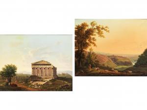 COBIANCHI Giovanni,ANSICHT VON TIVOLI; ANSICHT VOM CONCORDIA-TEMPEL,19th century,Hampel 2023-06-29