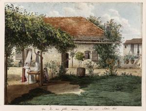 COCHELET Louise,The garden of a small country house near Aix-les-B,1811,Christie's 1999-07-06