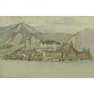 Cochrane Helen Lavinia 1868-1946,Italian lake scene,1931,Eastbourne GB 2018-01-11