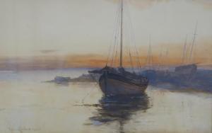 COCHRANE JOHN DUNDAS 1900-1900,Fishing boats at anchor,Great Western GB 2022-08-10