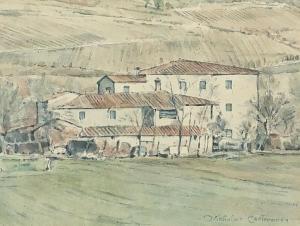 COCHRANE Nicholas 1900-1900,Buildings before hills,20th century,Eastbourne GB 2021-08-03