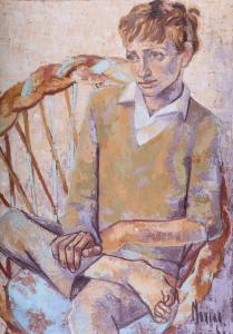 COCHY DE MONCAN Catherine,« Portrait de jeune homme »,1964,Adjug'art FR 2014-03-11