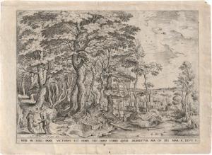 COCK Hieronymus 1510-1570,Die Landschaft mit der Versuchung Christi,1554,Galerie Bassenge 2022-06-01