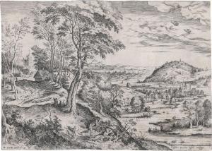 COCK Hieronymus,Landschaft mit Apollo und Daphne; Die Landschaft m,1558,Galerie Bassenge 2023-06-07