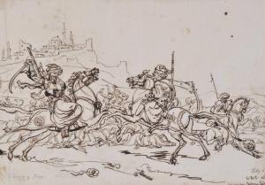 COCKERELL Charles Robert 1788-1863,Moorish battle scene,Burstow and Hewett GB 2011-10-19