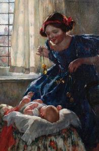 COCKERELL Christabel Annie 1863-1951,Entertaining the baby,1910,Bonhams GB 2010-04-20