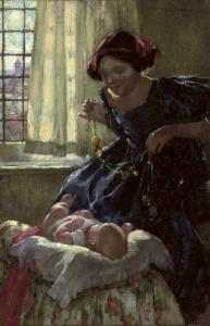 COCKERELL Christabel Annie 1863-1951,Morning play,1910,Christie's GB 2007-03-28