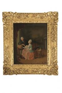 COCLERS Louis Bernard,A genre painting depicting a mother, her children ,1776,Duke & Son 2018-09-06