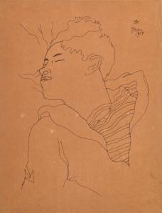 COCTEAU Jean 1889-1963,Portrait d'un dormeur,1927,Artcurial | Briest - Poulain - F. Tajan 2024-04-04