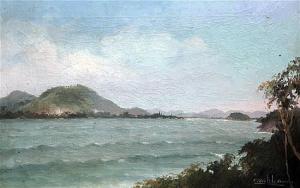 COCULILO Francesco 1895,Coastal landscape at Santos,Gorringes GB 2014-10-23