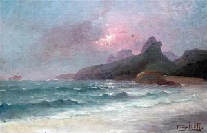 COCULILO Francesco 1895,Coastal landscape near Rio,Gorringes GB 2014-10-23