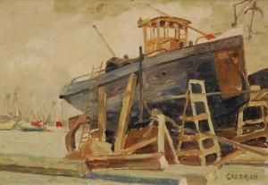 CODDRON Oscar 1881-1960,Vue de port,Brussels Art Auction BE 2022-03-22