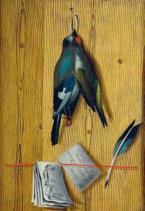 CODEMANN Jakob Ernst 1688-1747,Trompe l'oeil mit Singvögeln,Galerie Bassenge DE 2015-05-29
