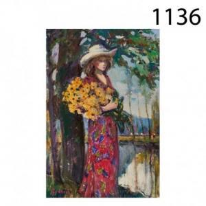 CODERCH FIGUERAS Josefina 1934,Mujer con flores,Lamas Bolaño ES 2018-11-14