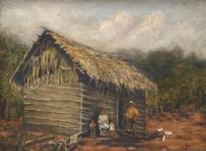 CODINGHAM Edna W 1900-1900,Untitled Cabin Scene,Hindman US 2014-11-13