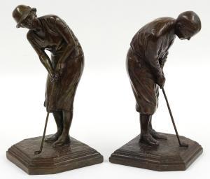 CODMAN Edwin E 1876,a woman, the other a male golfer,CRN Auctions US 2019-10-06