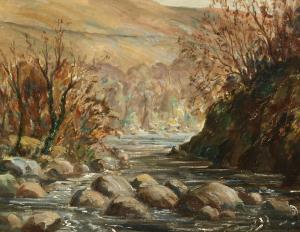 CODNER Maurice Frederick,River landscape with boulders in the foreground,John Nicholson 2022-08-03