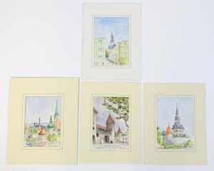 CODRINGTON John,Four topographical views of Tallinn Estonia to inc,Claydon Auctioneers 2023-12-30