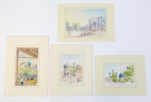 CODRINGTON John,Four views of Samarkand Uzbekistan to include Tame,Claydon Auctioneers 2023-12-30