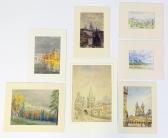 CODRINGTON John,Seven topographical views of Prague Czechoslovakia,Claydon Auctioneers 2023-12-30