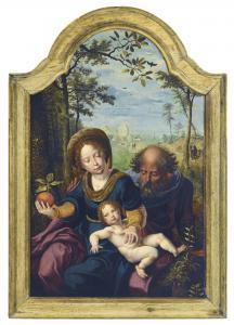 COECKE VAN AELST Pieter I 1502-1550,THE REST ON THE FLIGHT INTO EGYPT,Sotheby's GB 2013-12-04