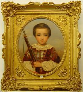 COEFFIER MARIE PAULINE ADRIENNE 1814-1900,Jeune garçon au fusil,1840,Siboni FR 2018-06-10