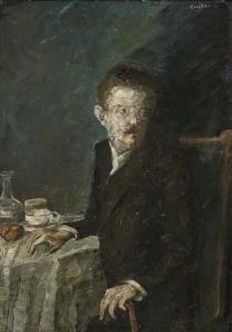 COESTER Oskar 1886-1955,Man at the Table,1914,Neumeister DE 2019-12-06