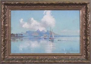 COFFEY Alfred J 1869-1950,NOON TAHITI SHOWING MOOREA ISLAND,1913,Clark Cierlak Fine Arts 2020-05-30
