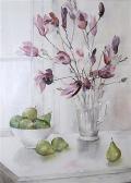 COFFEY Sally,Still Life with Magnolias and Pears,Lawson-Menzies AU 2007-08-31