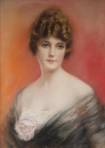 COFFIN William Haskell 1878-1941,Young Beauty with Corsage,Shapiro Auctions US 2022-10-15