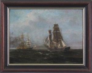 COFFIN William Henry 1812-1898,BATTLE AT SEA,Clark Cierlak Fine Arts US 2020-01-25