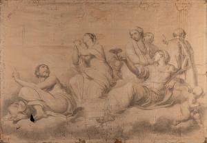 COGHETTI Francesco,Cartone preparatorio per la cupola del Duomo di Be,1853,Finarte 2023-03-02