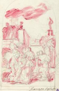 COGHETTI Francesco 1802-1875,Studio per scena di martirio,Finarte IT 2022-05-31