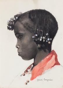 COGNE François Victor 1876-1952,Head of a young black girl,Sotheby's GB 2021-10-14