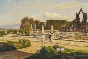 COHEN Eduard 1838-1910,Gardens of Villa Lante near Bagnaia,Van Ham DE 2016-11-18