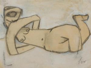 COHEN Yvonne Frankel 1914-2004,Reclining Nude I,1950,Leonard Joel AU 2018-10-10